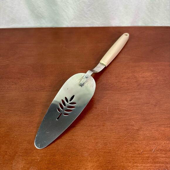 Flint Arrowhead VTG Stainless Steel Pie Cake Server Royal Wheat MCM Kitchen - Picture 3 of 7